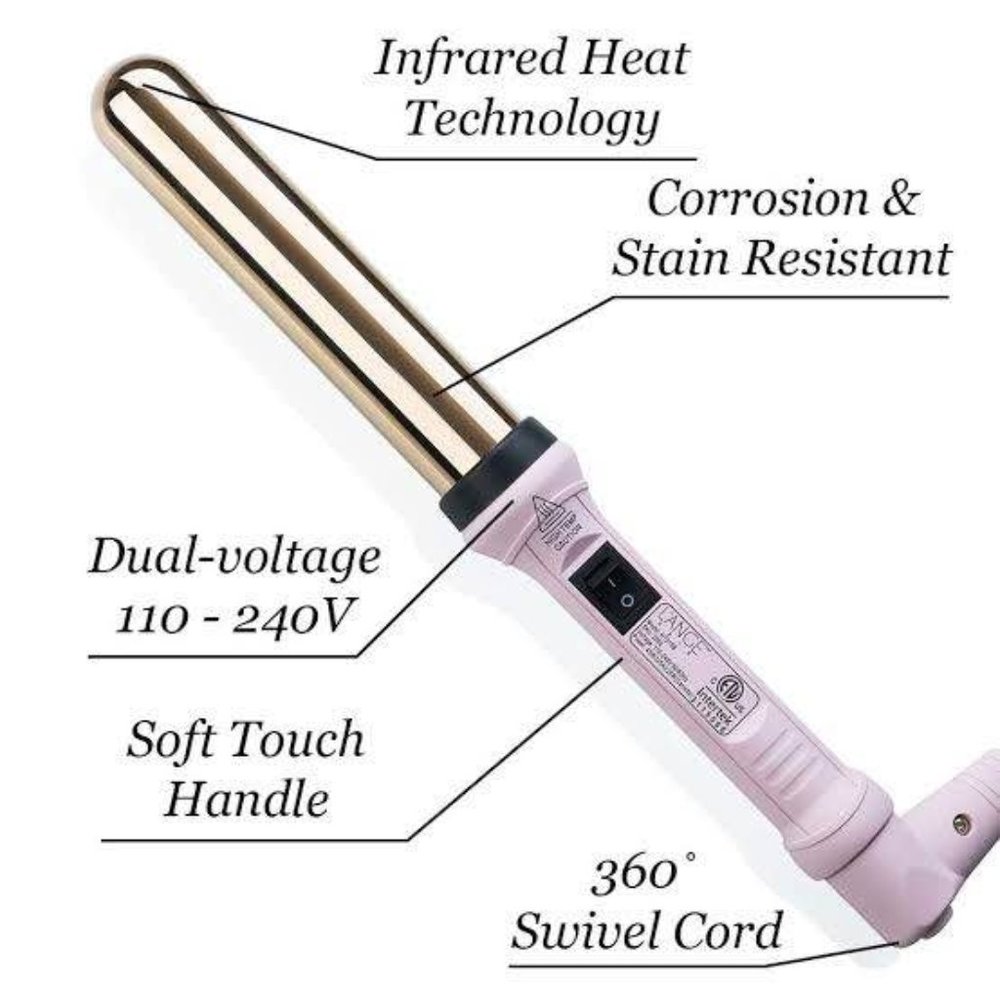 1.25" L'ange Hair Ondulé Curling Wand with glove